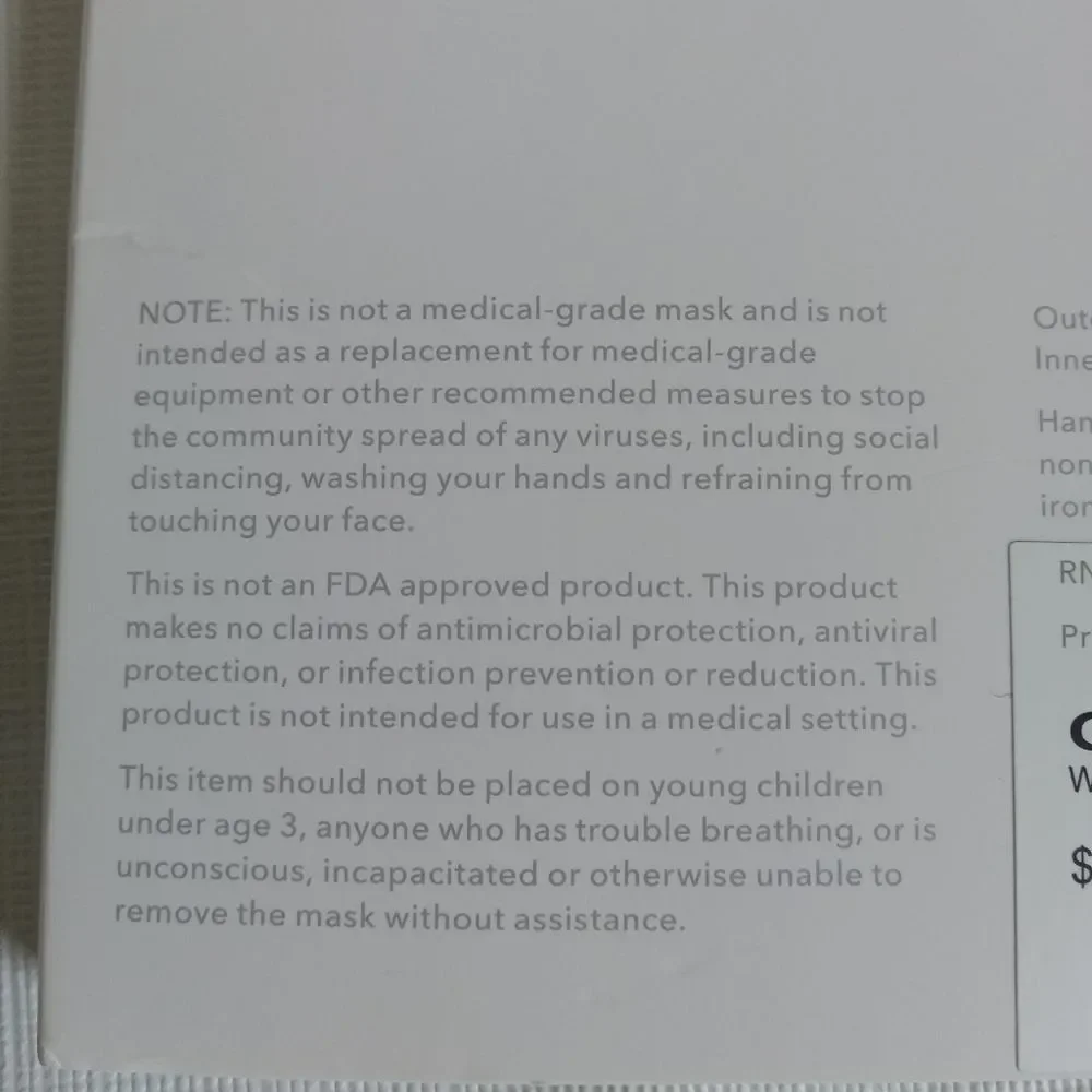 Athleta OS Pack of 2 Charcoal Gray Lightweight Particle Blockin Activate Mask